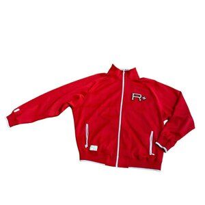Rocawear Mens Red Track Jacket Full-Zip Logo Embroidered Pockets  M
